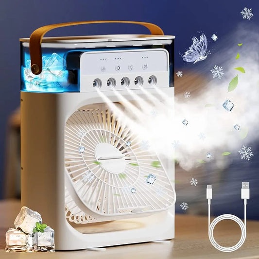 Miniventilador portatil con humidificador